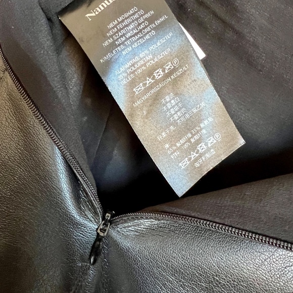 *SOLD* VEGAN LEATHER MID-LENGTH SKIRT Nanushka - Picture 5 of 8